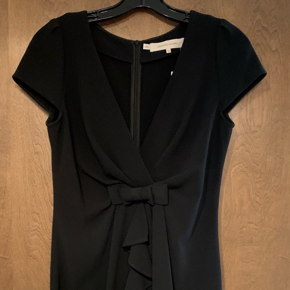 NWT Gerard Darrel Size 6 Black Cap Sleeve Dress - Picture 5 of 10